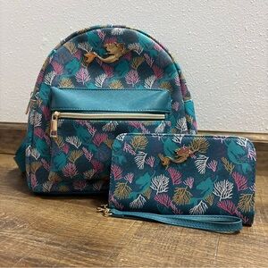 Disney’s The Little Mermaid Ariel Mini Backpack & Matching Wristlet Set